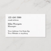 両面車の名刺 名刺 (裏面)