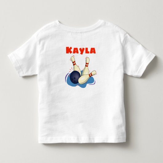 両面追加子供名Tシャツ トドラーTシャツ (裏面)