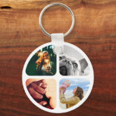 両面金属8枚フォトサークルKeychain キーホルダー (裏面)