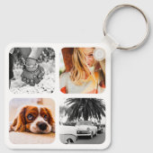 両面金属8枚フォトスクエアキーチェーン キーホルダー (裏面)