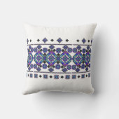 両面青い刺繍 クッション (裏面)