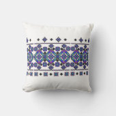 両面青い刺繍 クッション (正面)