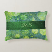 両面青緑の抽象芸術数々のカラー アクセントクッション (正面)