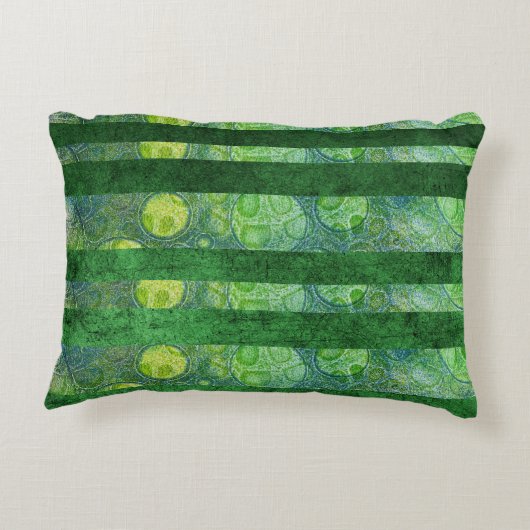 両面青緑の抽象芸術数々のカラー アクセントクッション (裏面)