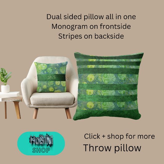 両面青緑の抽象芸術数々のカラー クッション