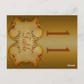 両面青銅スクロールテーブル番号葉書 ポストカード (裏面)