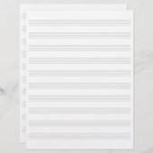 両面音楽の原稿スタッフの空白の紙 レターヘッド (正面/裏面)