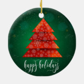 「両面飲型サンタとクリスマの木が他に セラミックオーナメント (裏面)