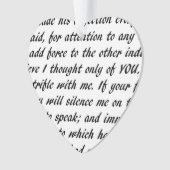 両面高慢と偏見の文字 オーナメント (正面)