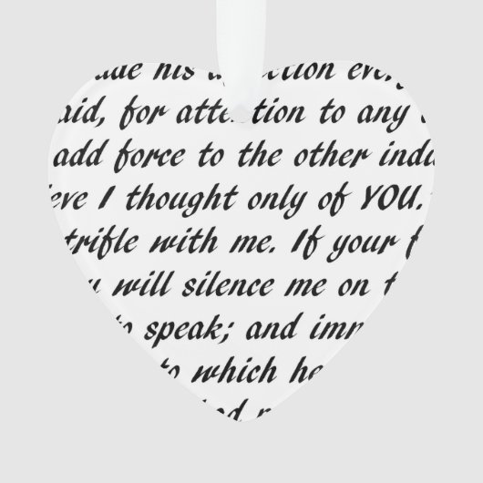 両面高慢と偏見の文字 オーナメント (正面)