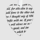 両面高慢と偏見の文字 オーナメント (正面)