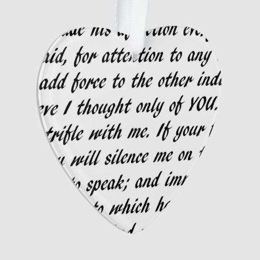 両面高慢と偏見の文字 オーナメント (正面)