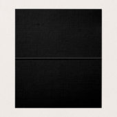 両面黒モノグラムの灰色の書道麻 名刺 (内部フラット)