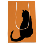 両面黒猫 ミディアムペーパーバッグ (裏面)