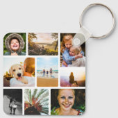 両面18フォトコラージホワイトメタルキーチェーン キーホルダー (裏面)