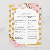 両面2ベビーシャワーゲーム-アドバイス|知っている人 招待状 (正面/裏面)