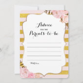 両面2ベビーシャワーゲーム-アドバイス|知っている人 招待状 (裏面)