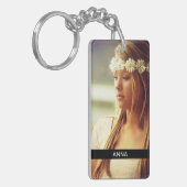 両面2枚フォト&名前アクリルキーチェーン キーホルダー (正面左)