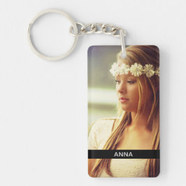 両面2枚フォト&名前アクリルキーチェーン キーホルダー