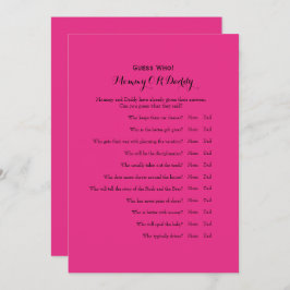 両面2 xベビーシャワーゲーム 招待状