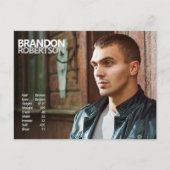 両面3フォトモデルアクターのプロモーション ポストカード (正面)