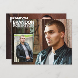 両面3フォトモデルアクターのプロモーション ポストカード