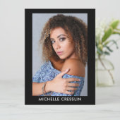 両面4フォトモデルアクターComp zedカード5.5x7.5 招待状 (スタンド正面)