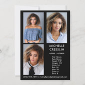 両面4フォトモデルActor Comp Zed Card 5x7 招待状 (裏面)