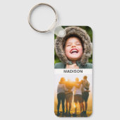 両面4枚の写真と名前キーチェーン キーホルダー (正面)