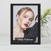 両面5フォトアクターモデル5.5x7.5コンポジションカード/ジューズカード 招待状 (スタンド正面)