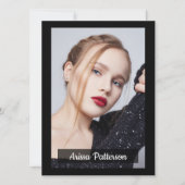 両面5フォトアクターモデル5.5x7.5コンポジションカード/ジューズカード 招待状 (正面)