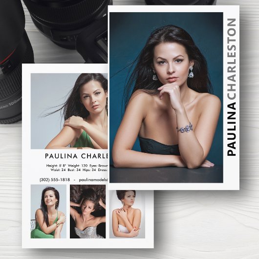 両面5フォトモデルアクターPro 5x7テンプレート 招待状