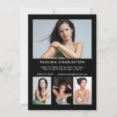 両面5フォトモデルアクターPro 5x7テンプレート 招待状 (裏面)