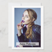 両面5フォトモデルActor 5.5x7.5コンポジションカード/Zedカード 招待状 (正面)