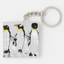 両面 キーホルダー ペンギン