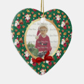 両面 – クリスマスサンタベビー写真 セラミックオーナメント (右)