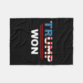 （両面）トランプおもしろいウォン第4547期廃棄物処理業者 フリースブランケット (正面(横))