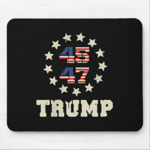 (両面)トランプ2025 Qr 45_47トランプダンおもしろいシン マウスパッド