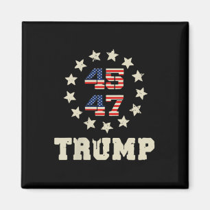 （両面）トランプ2025 Qr 45_47トランプダンおもしろいシン マグネット