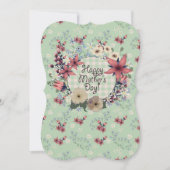 両面 |フローラ母の日 | Mint Green Check カード (正面)