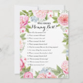 両面-ベビーシャワーゲーム×2 招待状 (正面)