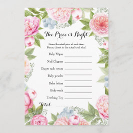 両面-ベビーシャワーゲーム×2 招待状