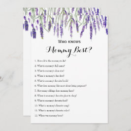 両面-ベビーシャワーゲーム×2 招待状