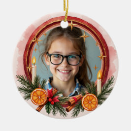 両面 メモリアル クリスマス ウォームグロー セラミックオーナメント