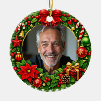 両面 メモリアル クリスマス セラミックオーナメント