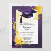 両面 水彩画 卒業パーティー招待状 招待状 (正面)