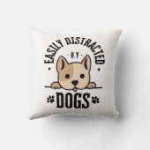 両面 – 猫や犬の枕に気を取られる クッション (裏面)