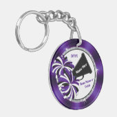 両面、紫、白、黒、応援キーホルダー キーホルダー (正面左)