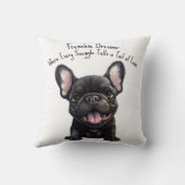 両面、色とカスタム文字、フレンチキー人形 クッション (裏面)