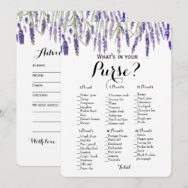 両面 - 2つの ブライダルシャワーのゲーム 財布 | 願い 招待状